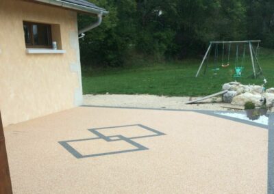 terrasse en granulat de marbre